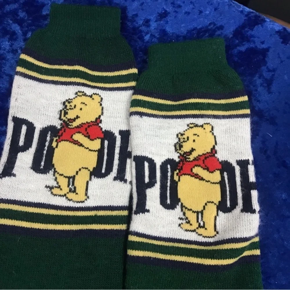 Vintage Disney Pooh Acrylic Long Winter Slipper Socks